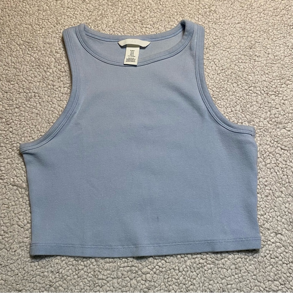 H&M Spring Light Blue Crop Tank - M